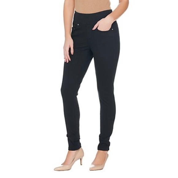 Belle by Kim Gravel Flexibelle Petite Pull-On Knit Jeggings Black - Picture 1 of 10